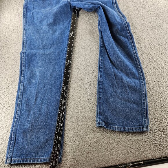 Wrangler Jeans Mens 38x32 Blue 13MWZ Denim Cowboy Cut Relaxed Fit Western Pant - Picture 9 of 16